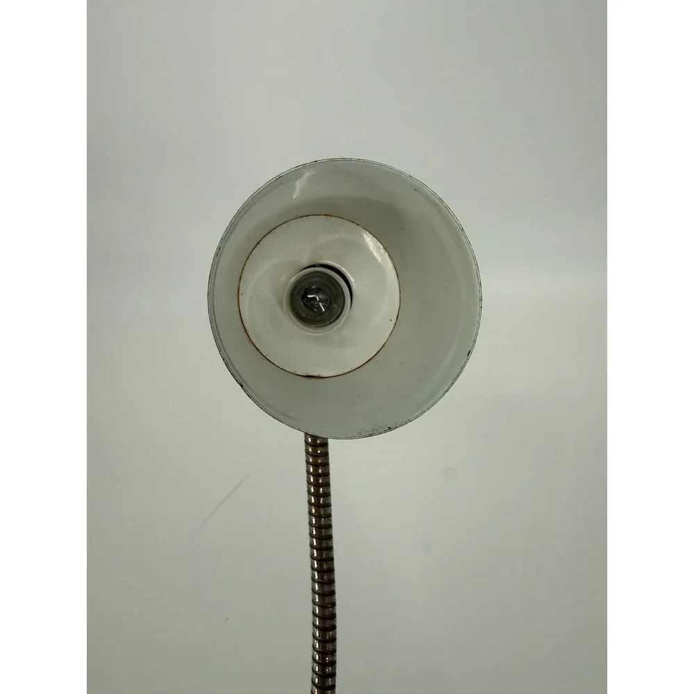 Hi Lite Model 340 Mid Century Modern Gooseneck Desk Lamp Aqua Turquoise Brass